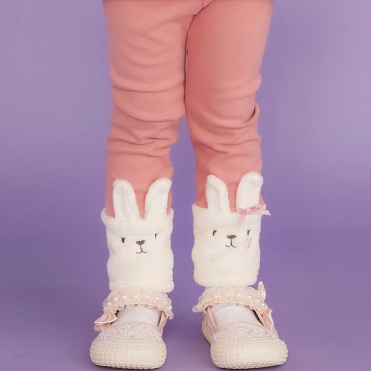 イチゴネコウサギアニマル裾ボア切り替えレギンス(80~120cm) | SLAP SLIP | 詳細画像4 