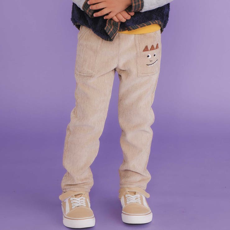 ベージュ | 恐竜ポケットロングパンツ(80~120cm) | SLAP SLIP