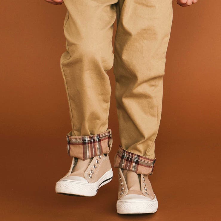 【裏微起毛】折り返し裾チェックロングパンツ(80~130cm) | SLAP SLIP | 詳細画像6 