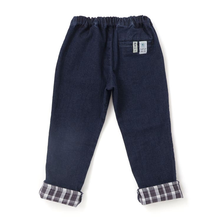 【裏微起毛】折り返し裾チェックロングパンツ(80~130cm) | SLAP SLIP | 詳細画像8 