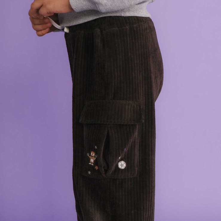 ロケット＆ロボットポケット刺しゅうニットコールカーゴパンツ(80~130cm) | SLAP SLIP | 詳細画像4 