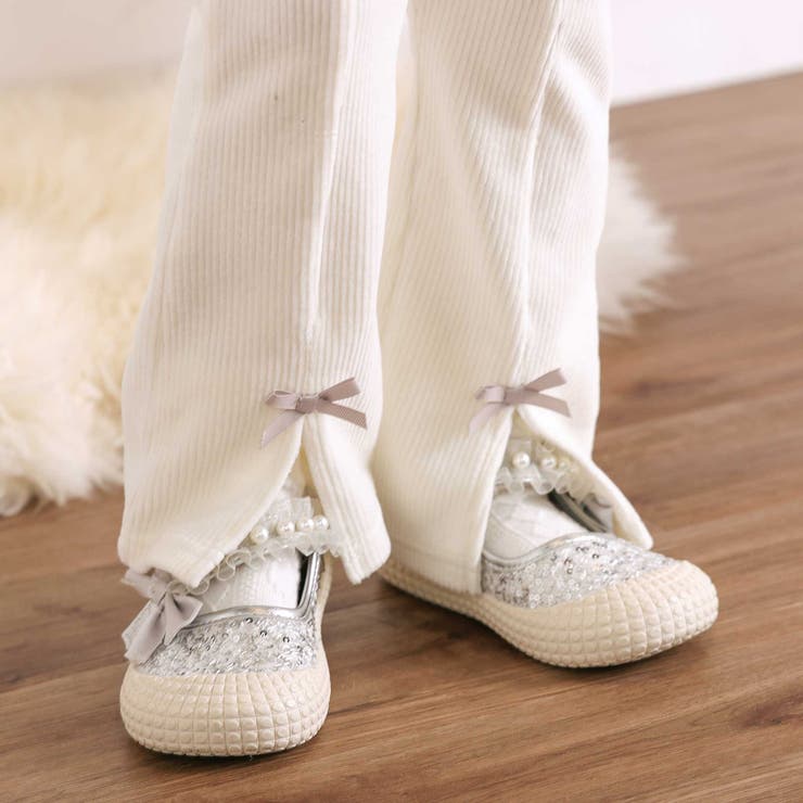 スカラップポケットフロントタック裾スリットロングパンツ(80~130cm) | SLAP SLIP | 詳細画像5 