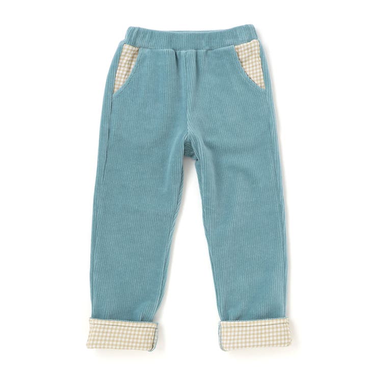 消防車恐竜おしりパッチ折り返し裾チェックロングパンツ(80~130cm) | SLAP SLIP | 詳細画像10 