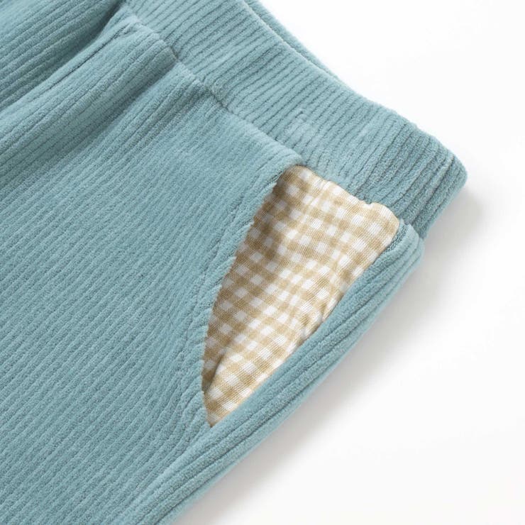 消防車恐竜おしりパッチ折り返し裾チェックロングパンツ(80~130cm) | SLAP SLIP | 詳細画像13 