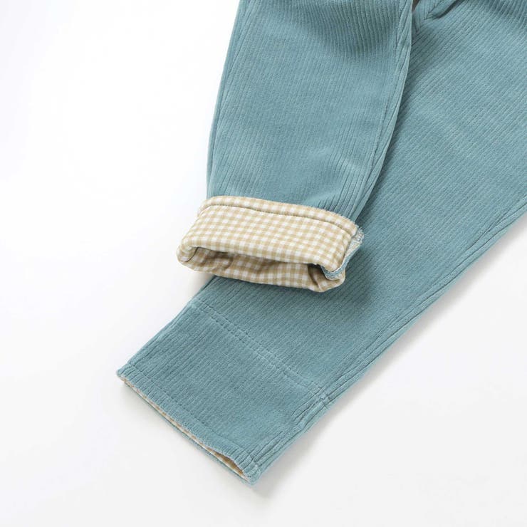 消防車恐竜おしりパッチ折り返し裾チェックロングパンツ(80~130cm) | SLAP SLIP | 詳細画像16 