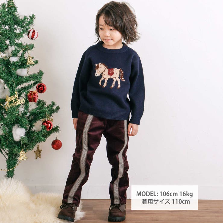 パイピングチェックサイドラインロングパンツ(80~130cm) | SLAP SLIP | 詳細画像2 