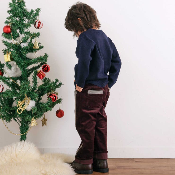 パイピングチェックサイドラインロングパンツ(80~130cm) | SLAP SLIP | 詳細画像3 