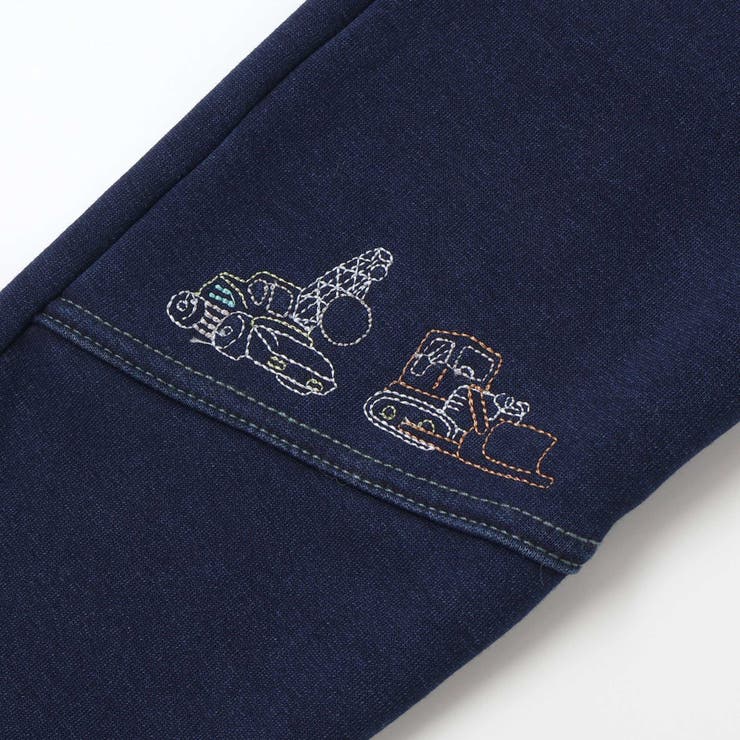 グングンのぼるよはたらくくるま刺しゅうロングパンツ(80~130cm) | SLAP SLIP | 詳細画像10 