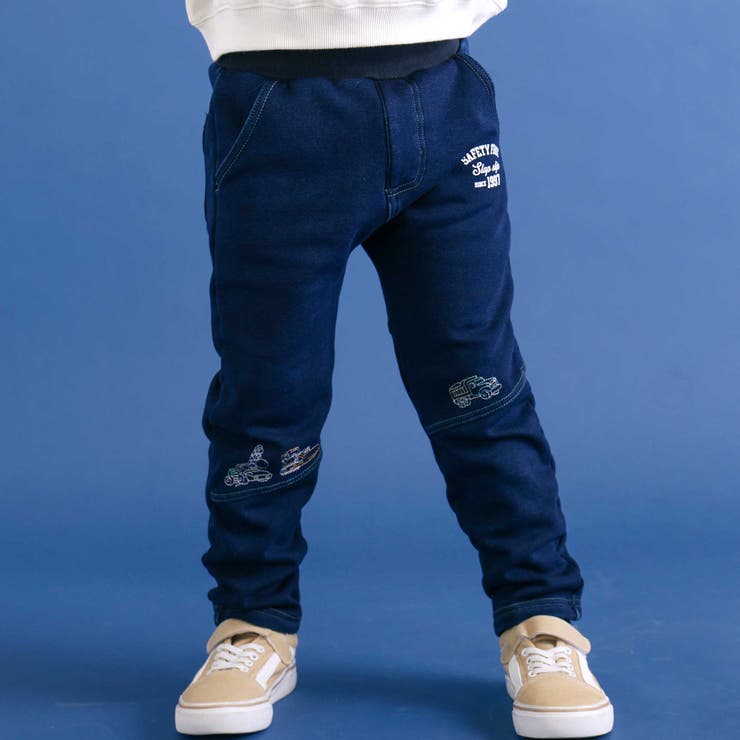 グングンのぼるよはたらくくるま刺しゅうロングパンツ(80~130cm) | SLAP SLIP | 詳細画像2 