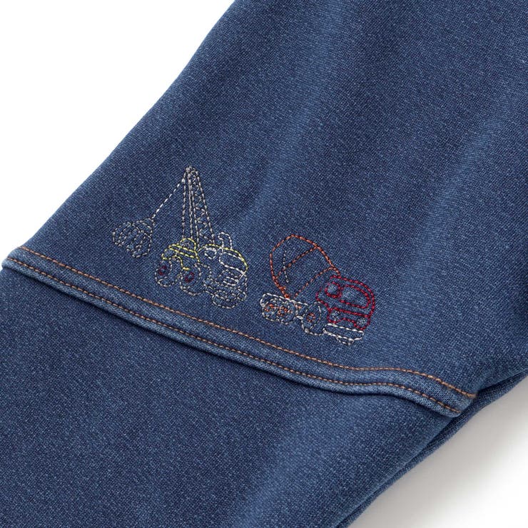 グングンのぼるよはたらくくるま刺しゅうロングパンツ(80~130cm) | SLAP SLIP | 詳細画像20 