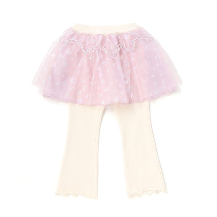 ふわふわドット雪柄チュールセミフレアスカッツ(80~120cm) | SLAP SLIP | 詳細画像4 