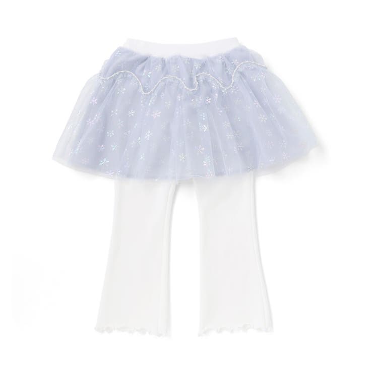 ふわふわドット雪柄チュールセミフレアスカッツ(80~120cm) | SLAP SLIP | 詳細画像7 