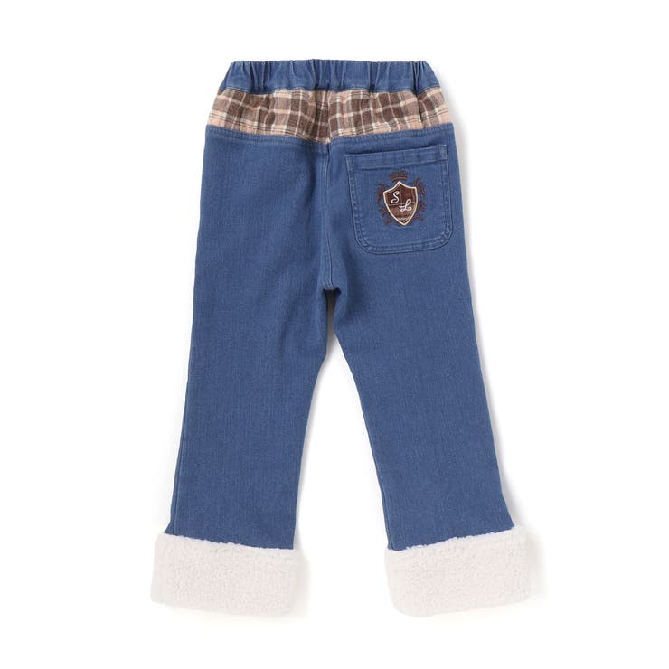 【お揃い】モコモコ裾ボアデニムボンディングパンツ(90~130cm) | SLAP SLIP | 詳細画像6 