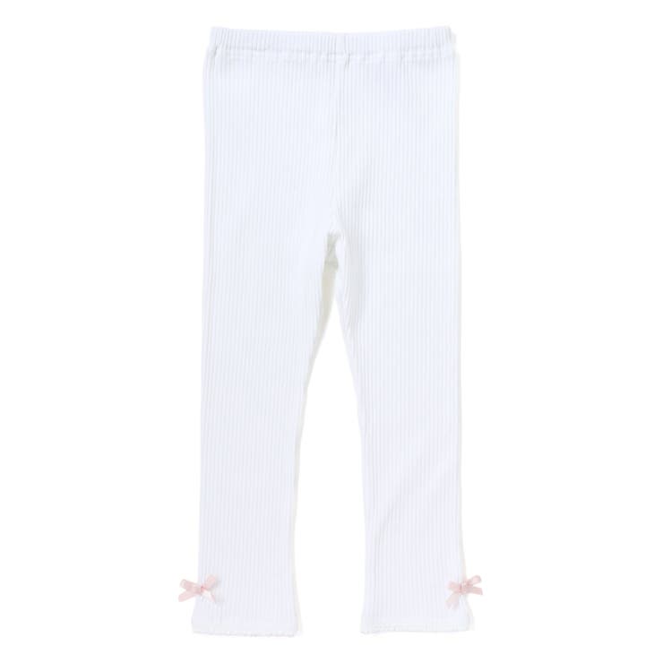 ホワイト | 裾レースリボンレギンス(80~130cm) | SLAP SLIP