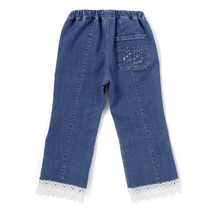 裾レースチャーム刺しゅう9分丈デニム(90~130cm) | SLAP SLIP | 詳細画像5 