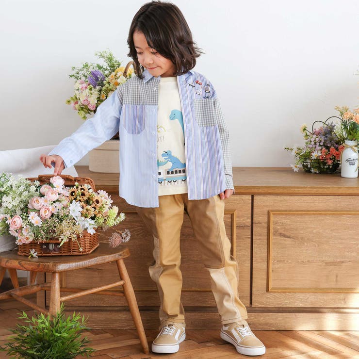 はたらくくるまブランドネームタグ切り替えパンツ(80~130cm) | SLAP SLIP | 詳細画像3 