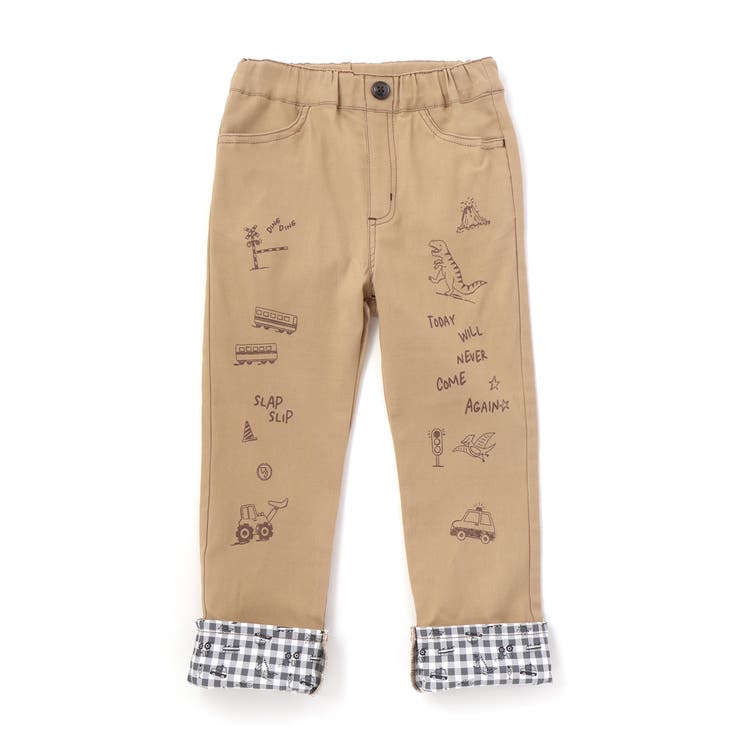 裾折り返しプリントストレッチツイルパンツ(80~130cm) | SLAP SLIP | 詳細画像8 