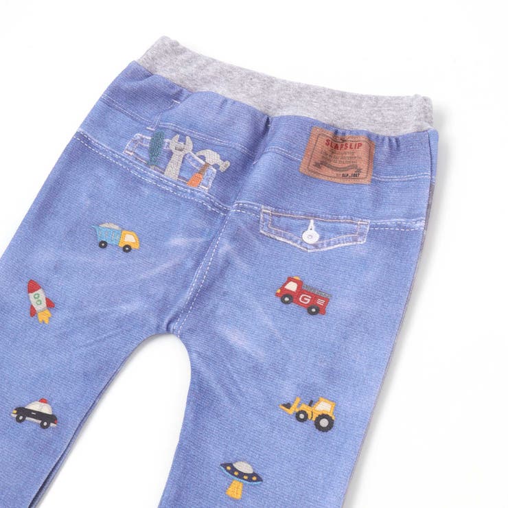 デニム裏プリントミラノリブ8分丈パンツ(80~110cm) | SLAP SLIP | 詳細画像12 