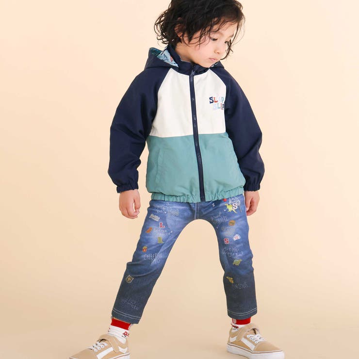 デニム裏プリントミラノリブ8分丈パンツ(80~110cm) | SLAP SLIP | 詳細画像3 