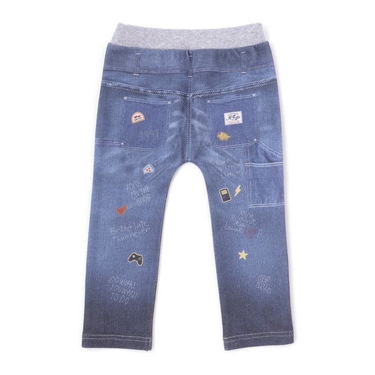 デニム裏プリントミラノリブ8分丈パンツ(80~110cm) | SLAP SLIP | 詳細画像5 