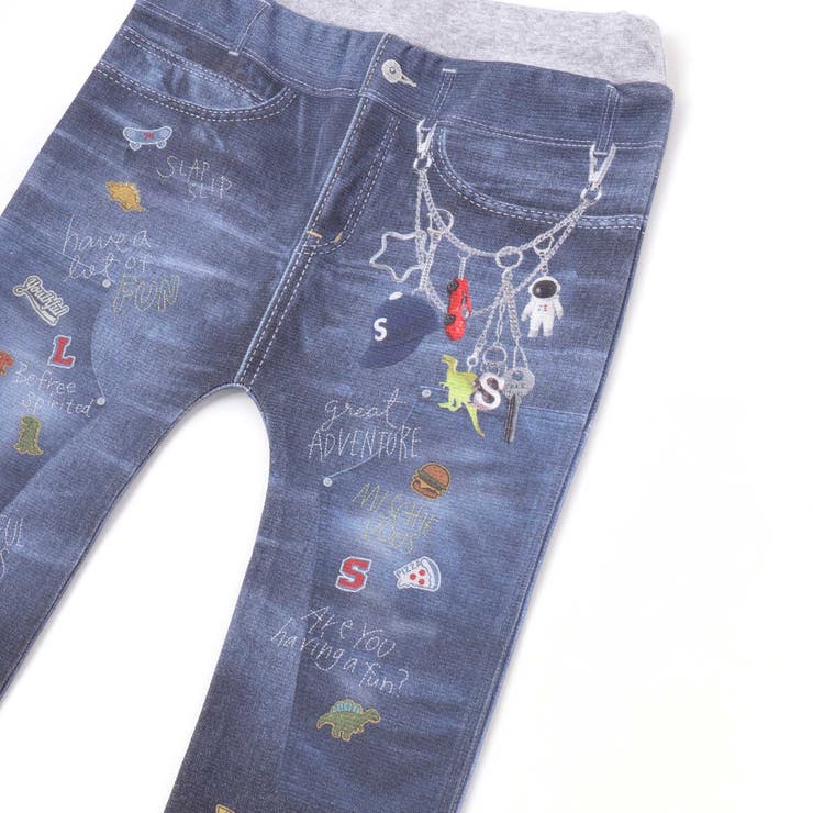 デニム裏プリントミラノリブ8分丈パンツ(80~110cm) | SLAP SLIP | 詳細画像6 