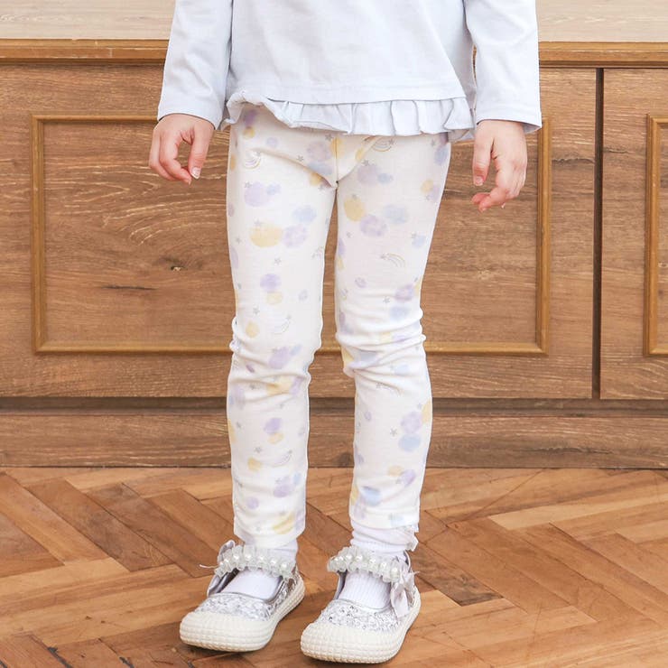 オフ×水彩ドット流れ星総柄 | 【スララク 防汚加工 オーガニックコットン】前後フリーで時短！パパパッと穿ける前… | SLAP SLIP