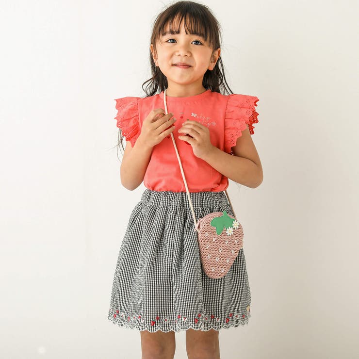 裾スカラップモチーフ刺しゅうスカパン(90~130cm)[品番：BEBK0002173