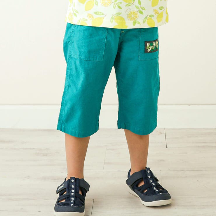 綿麻無地カラー6分丈パンツ(80~130cm) | SLAP SLIP | 詳細画像1 