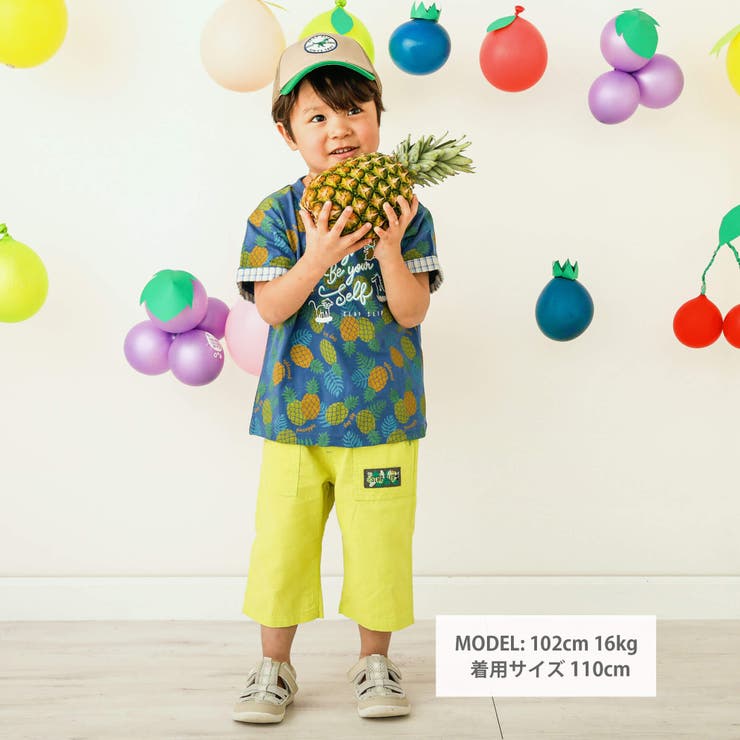 綿麻無地カラー6分丈パンツ(80~130cm) | SLAP SLIP | 詳細画像2 