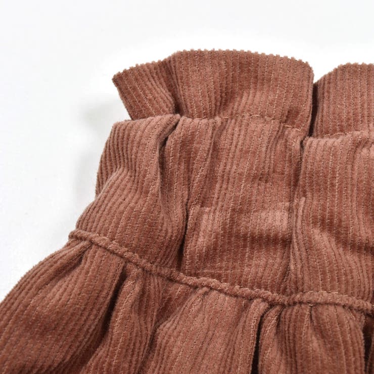 コーデュロイチェック柄裾スカラップ刺しゅうスカパン | SLAP SLIP | 詳細画像10 