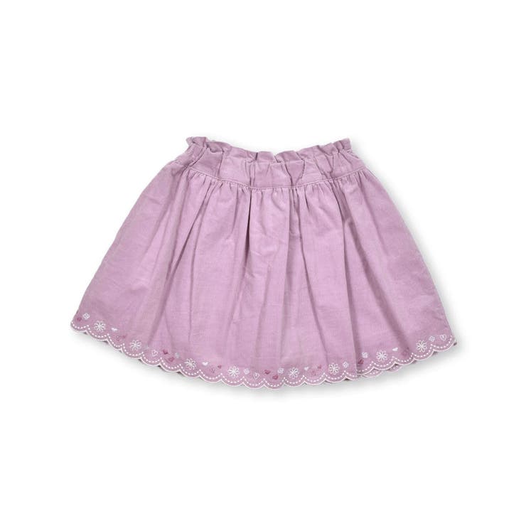 コーデュロイチェック柄裾スカラップ刺しゅうスカパン | SLAP SLIP | 詳細画像16 