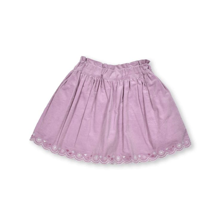 コーデュロイチェック柄裾スカラップ刺しゅうスカパン | SLAP SLIP | 詳細画像17 