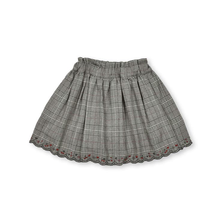 コーデュロイチェック柄裾スカラップ刺しゅうスカパン | SLAP SLIP | 詳細画像19 