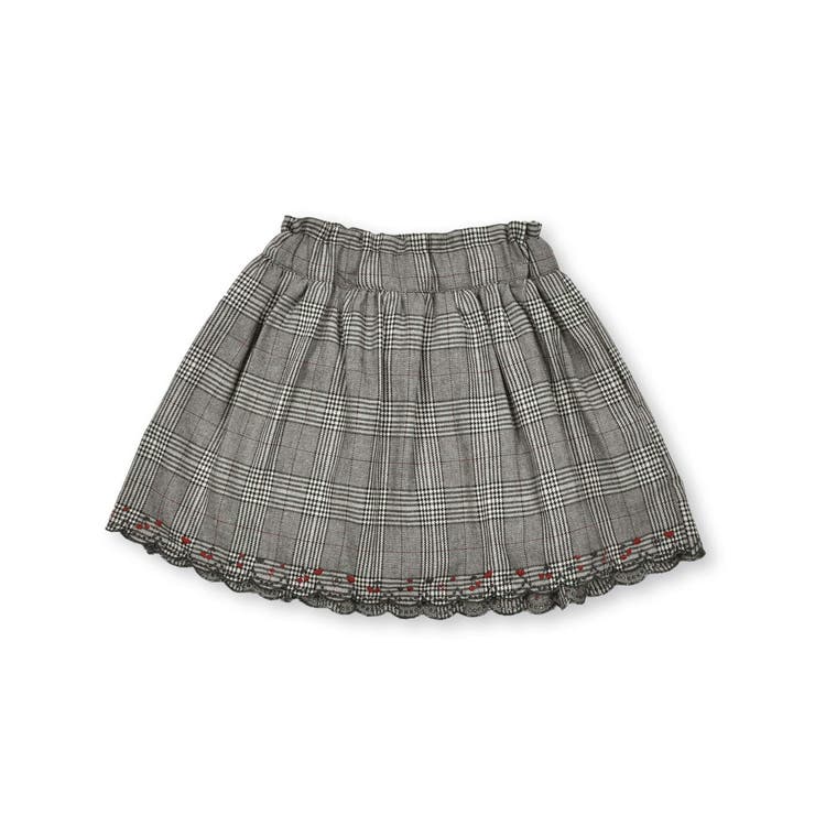 コーデュロイチェック柄裾スカラップ刺しゅうスカパン | SLAP SLIP | 詳細画像20 