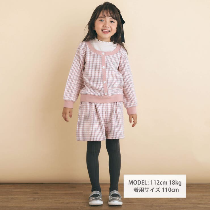 チェック柄タック入りショートパンツ(90~130cm) | SLAP SLIP | 詳細画像3 