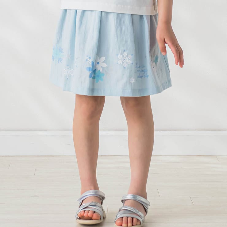 ブルー | キラキラモチーフプリントスカパン(90~140cm) | SLAP SLIP