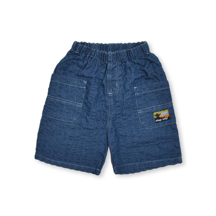 サッカーデニムポケットいっぱいハーフパンツ(80~130cm)[品番
