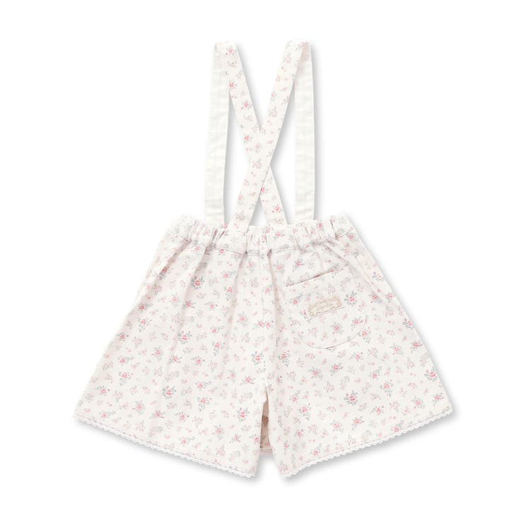 花柄ツイルデニムサスペンダー付き裾レーススカパン(90~130cm) | SLAP SLIP | 詳細画像15 