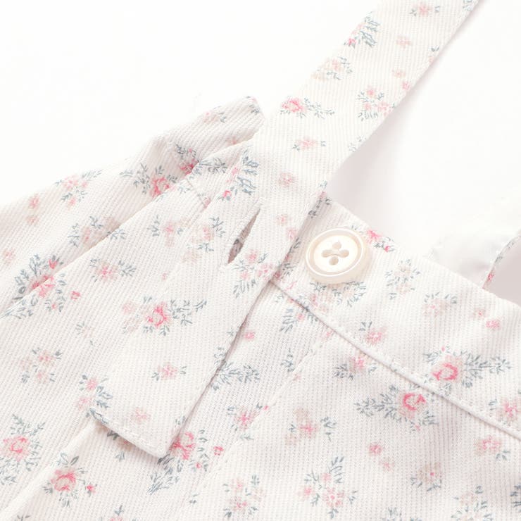 花柄ツイルデニムサスペンダー付き裾レーススカパン(90~130cm) | SLAP SLIP | 詳細画像18 