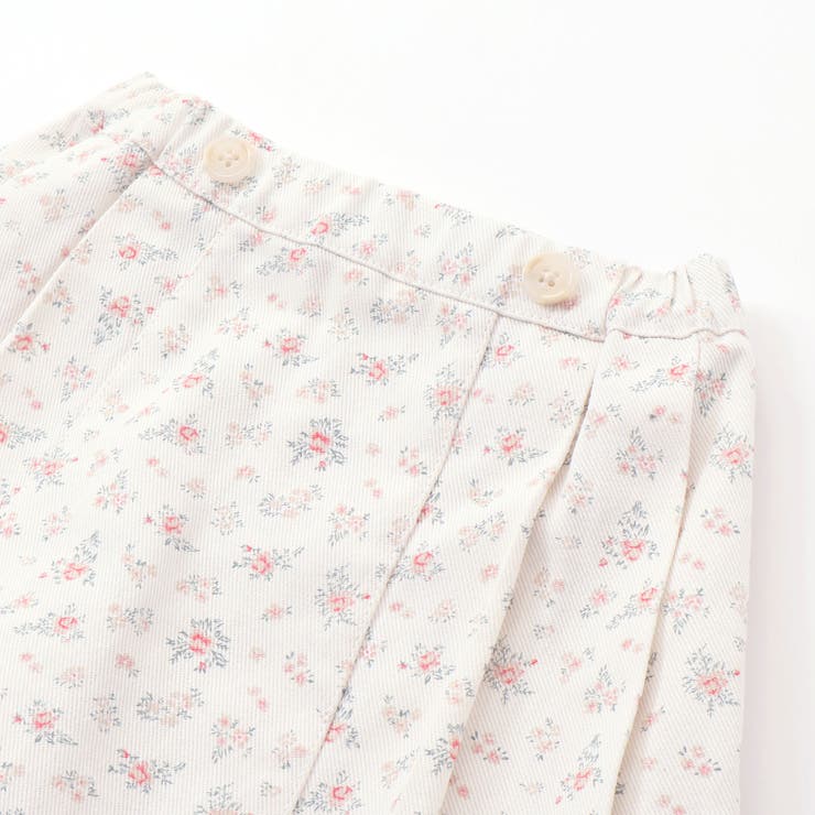 花柄ツイルデニムサスペンダー付き裾レーススカパン(90~130cm) | SLAP SLIP | 詳細画像19 