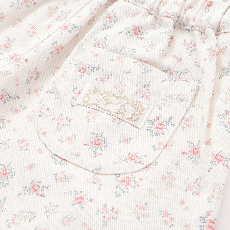 花柄ツイルデニムサスペンダー付き裾レーススカパン(90~130cm) | SLAP SLIP | 詳細画像21 