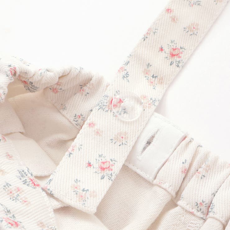 花柄ツイルデニムサスペンダー付き裾レーススカパン(90~130cm) | SLAP SLIP | 詳細画像24 