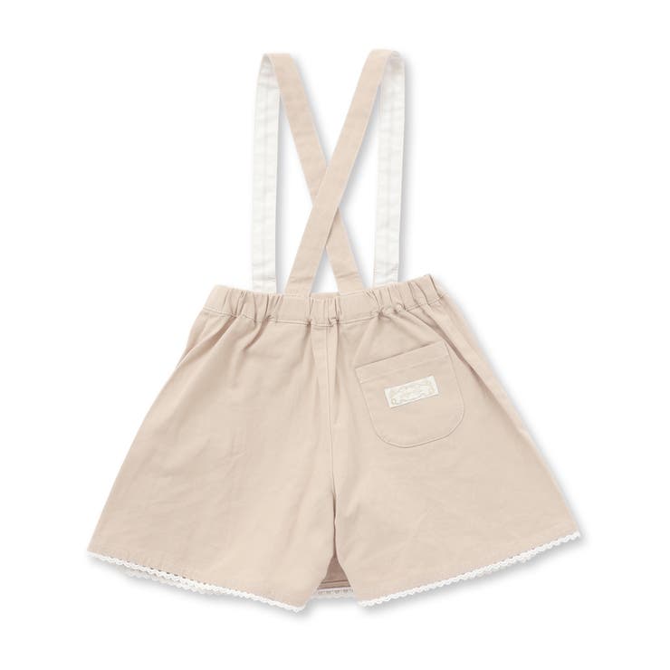 花柄ツイルデニムサスペンダー付き裾レーススカパン(90~130cm) | SLAP SLIP | 詳細画像9 