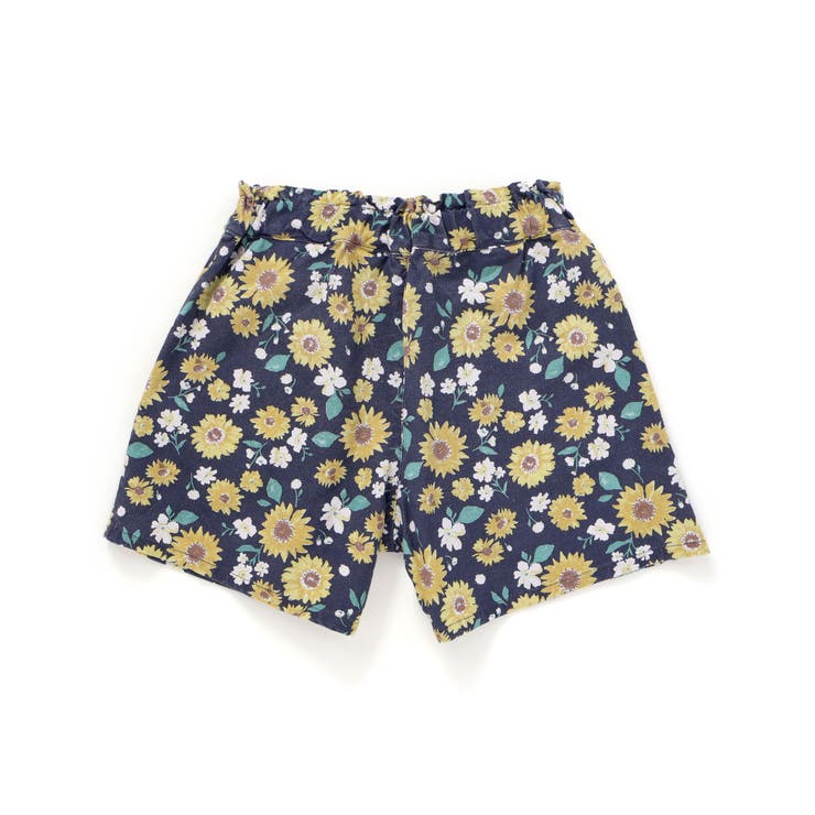 無地花柄ひまわり麻レーヨンタック入りショートパンツ | SLAP SLIP | 詳細画像14 