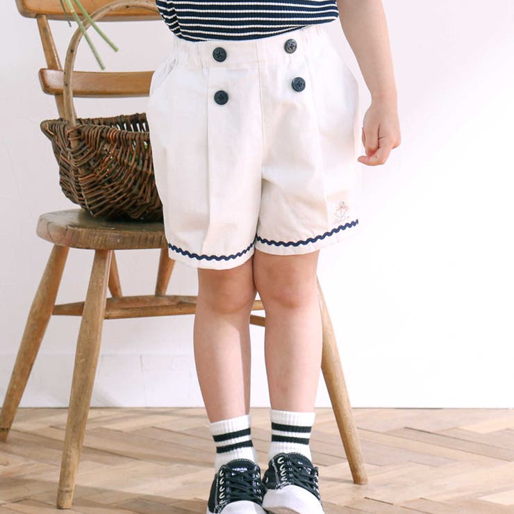 パルマワラビー　ショートパンツ　白　130cm　昔の半ズボン　ポリ65　綿35% パルマワラビー ショートパンツ 白 130cm 昔の半ズボン ポリ65