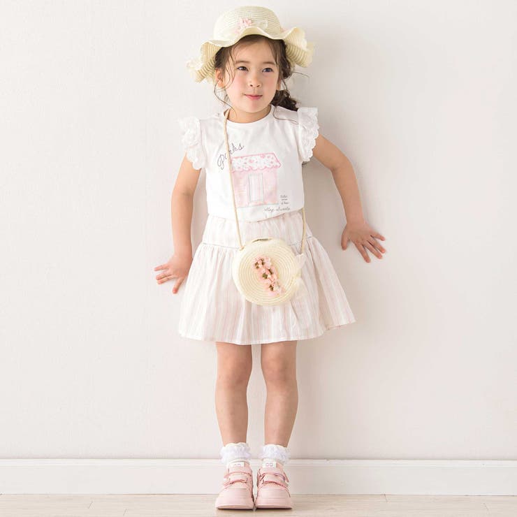 【お揃い】はしごレースマルチストライプスカパン(90~130cm) | SLAP SLIP | 詳細画像3 