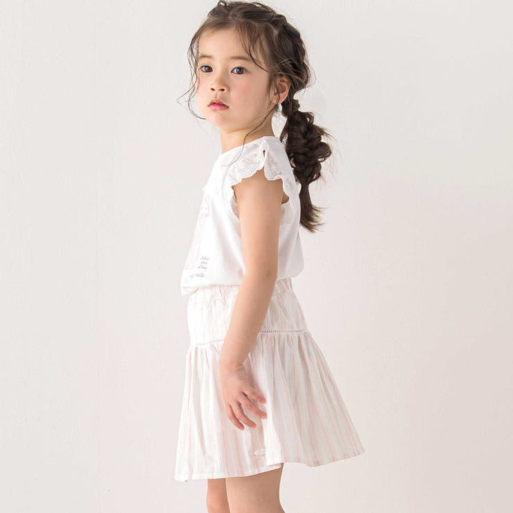 【お揃い】はしごレースマルチストライプスカパン(90~130cm) | SLAP SLIP | 詳細画像4 