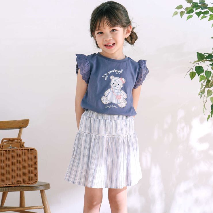 【お揃い】はしごレースマルチストライプスカパン(90~130cm) | SLAP SLIP | 詳細画像6 