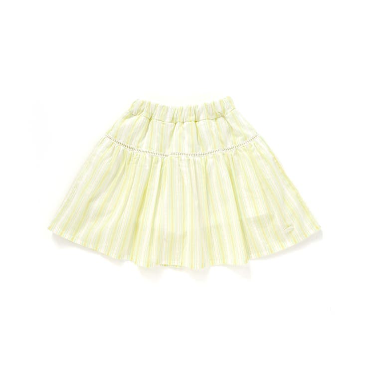 イエロー系 | 【お揃い】はしごレースマルチストライプスカパン(90~130cm) | SLAP SLIP