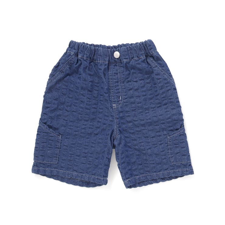 サイドポケットポコポコサッカーデニムハーフパンツ(80~130cm) | SLAP SLIP | 詳細画像1 